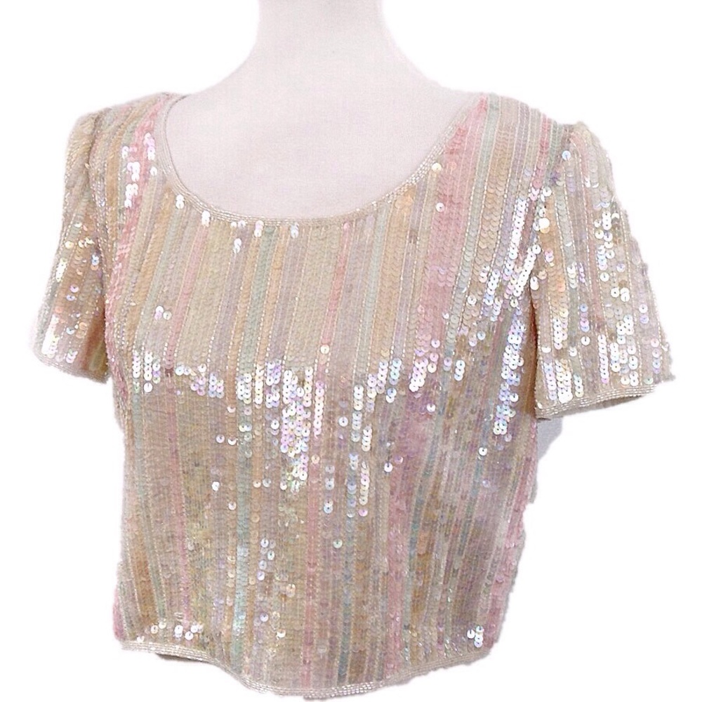 Reggio Sequined Blouse-Made in India-Silk-Medium